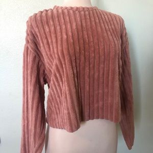 Zara Pink Velvet Sweater